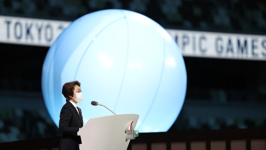 La presidenta Hashimoto en un momento de su discurso (Imagen por Lintao Zhang/Getty Images)