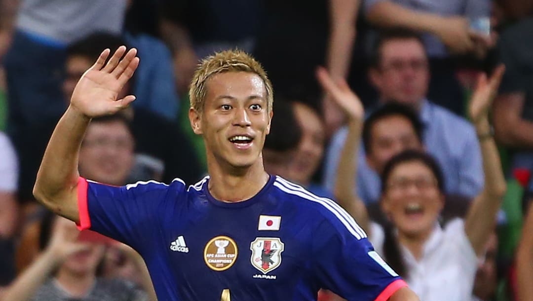 Keisuke Honda, de Japón, celebra un gol durante la Copa de Asia de 2015. (Imagen por Robert Cianflone/Getty Images)