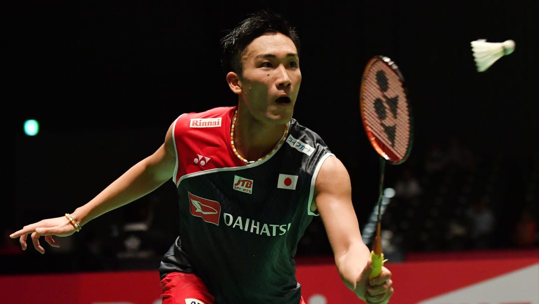 Kento Momota, de Japón, durante el Abierto de Japón de 2018. (Imagen por Atsushi Tomura/Getty Images)