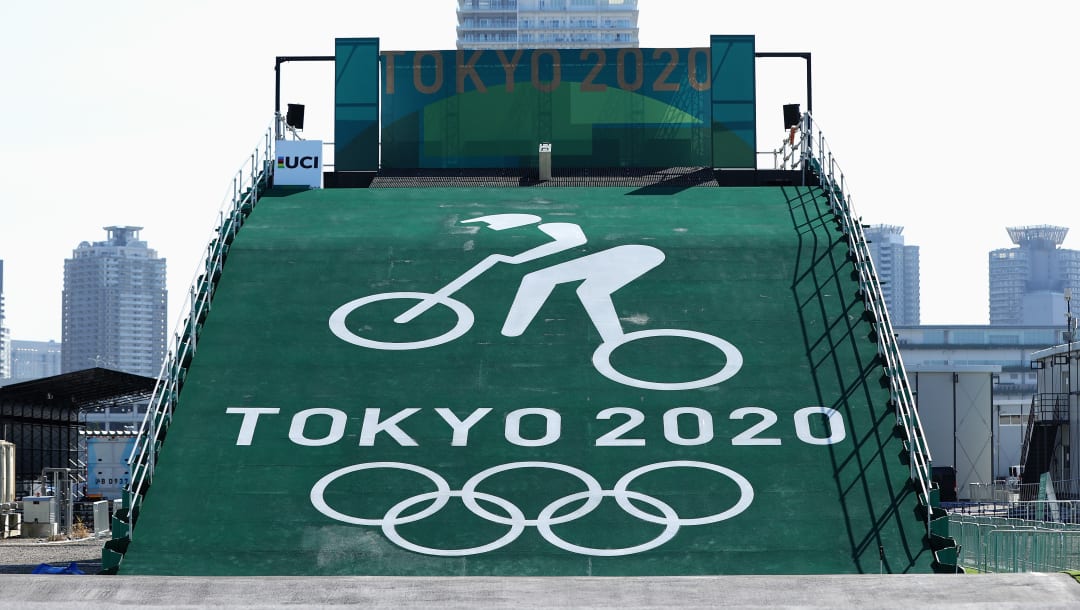 Plano general del circuito de BMX racing en el Parque Deportivo Urbano de Ariake (Imagen por Ezra Shaw/Getty Images)