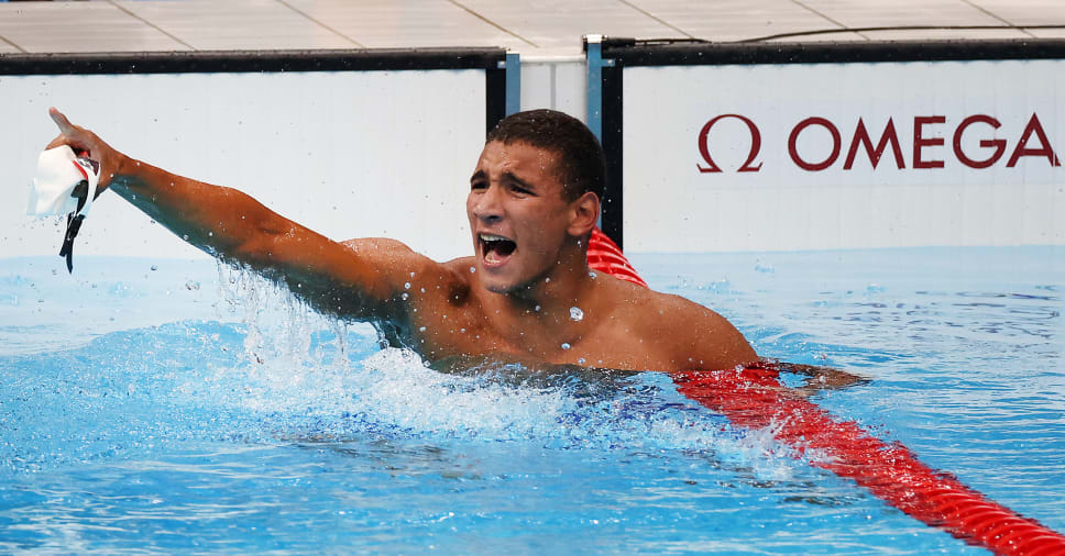 Natacion 400 M Libres Masculinos Ahmed Hafnaoui De Tunez Debuta Con Un Oro