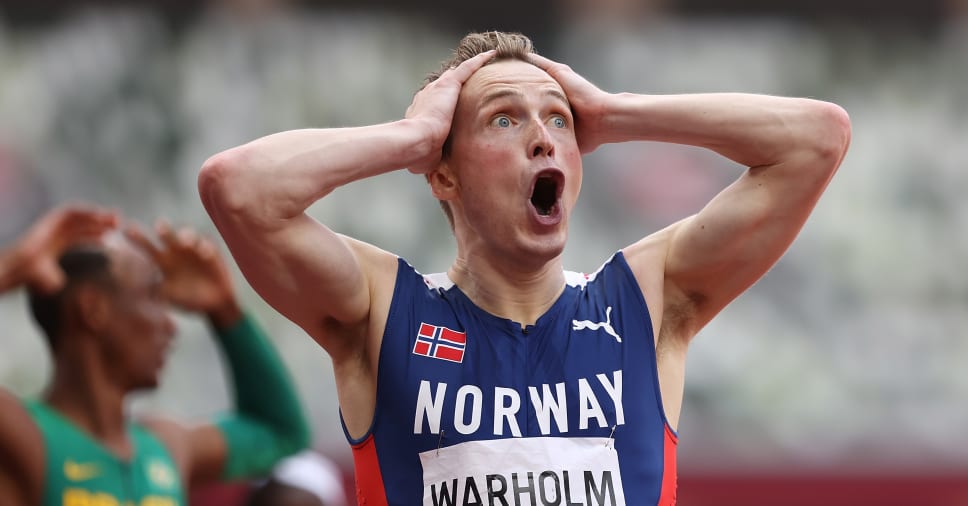 Norway S Karsten Warholm Breaks World Record In Men S 400m Hurdles [ 506 x 968 Pixel ]