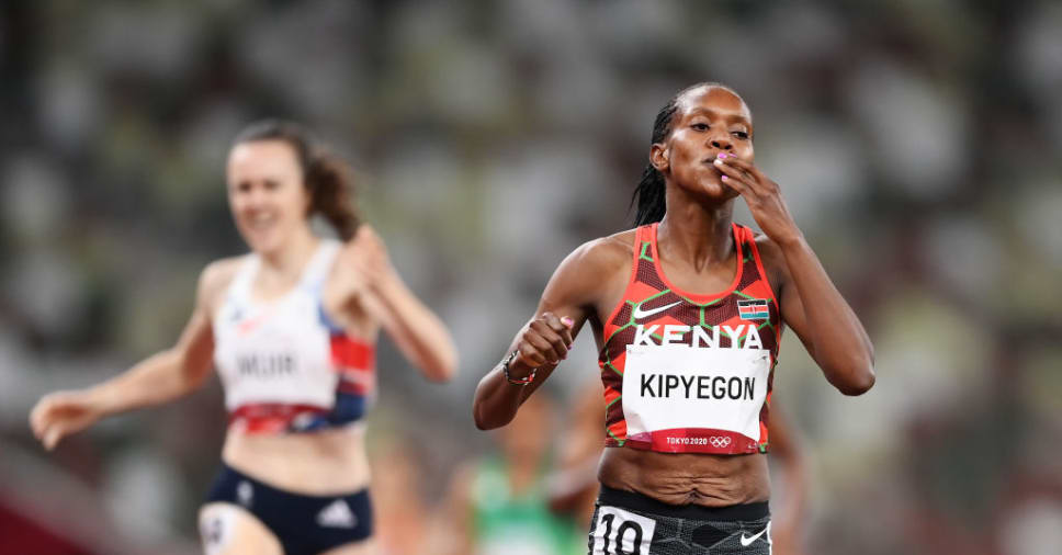 Faith Kipyegon won the women's 1500-meter run at Olympics 2020