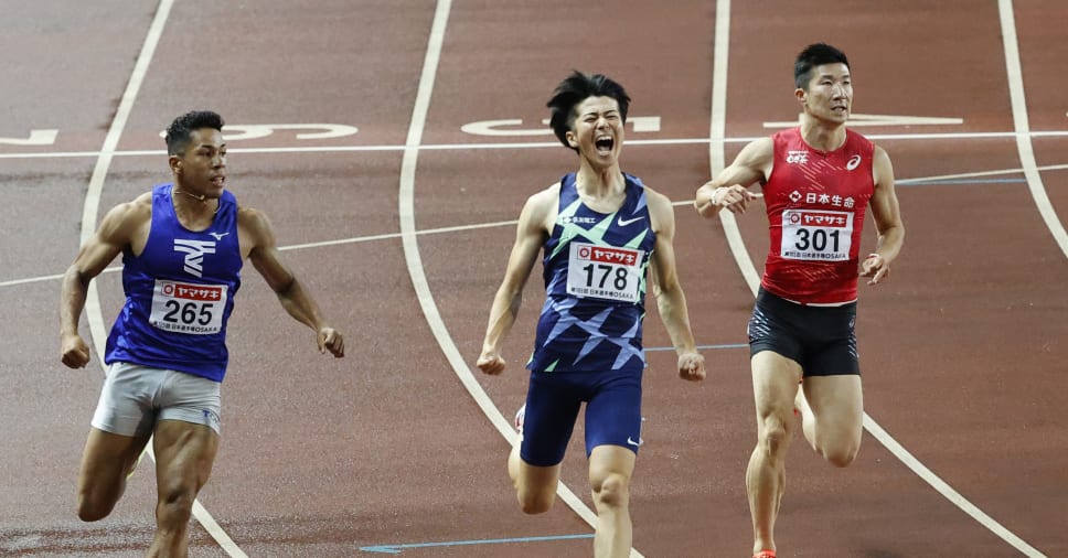 Tada Shuhei Hangs On For Men S 100m Victory At National Athletics Championships To Head To 1st Olympic Games