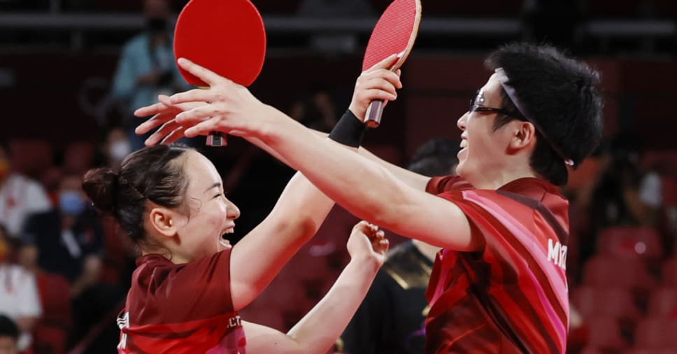 Japan upsets China for table tennis mixed doubles gold