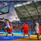 BAKU, AZERBAIJAN - JUNE 26:  (EDITORS NOTE: This image was processed using digital filters) A general view of the action during the Men's 3x3 Basketball gold medal match between Russia and Spain on day fourteen of the Baku 2015 European Games at the Basketball Arena on June 26, 2015 in Baku, Azerbaijan.  (Photo by Jamie Squire/Getty Images for BEGOC)