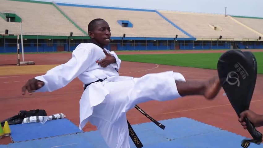 How taekwondo changed disabled refugee Parfait Hakizimana's life