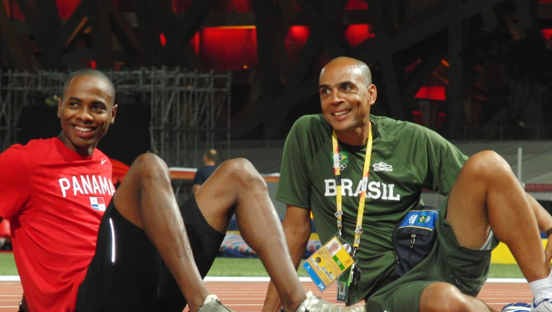 Nelio Moura e Irving Saladino en los Juegos Olímpicos de Pekín 2008.