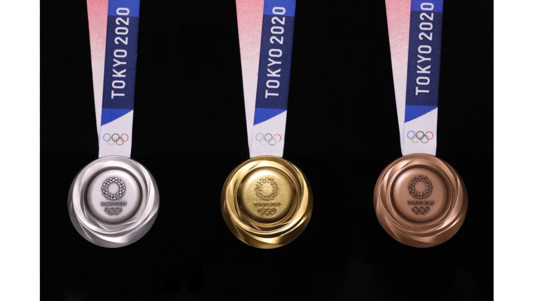 Diseno De La Medalla Olimpica De Tokio 2020 Oro Plata Y Bronce